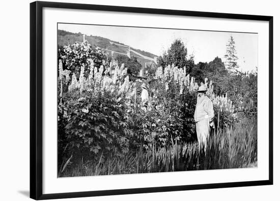 Claude Monet at Giverny, 1908-French Photographer-Framed Photographic Print