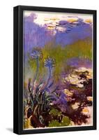 Claude Monet Blue Tuberosen Art Print Poster-null-Framed Poster