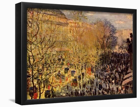 Claude Monet (Boulevard des Capucines in Paris) Art Poster Print-null-Framed Poster