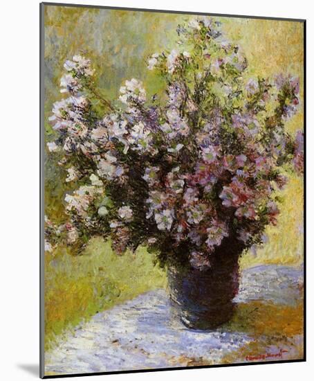 Claude Monet (Bouquet of Mallows) Art Poster Print-null-Mounted Poster