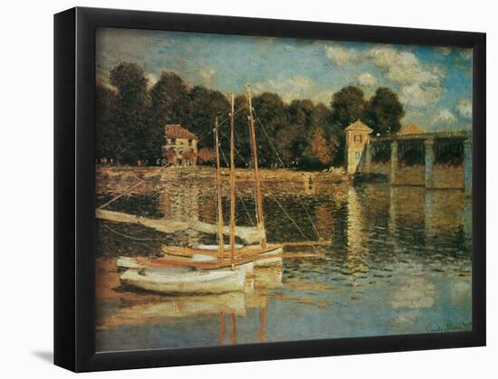 Claude Monet (Bridge at Argenteuil) Art Poster Print-null-Framed Poster