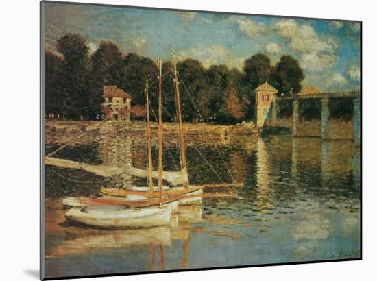 Claude Monet (Bridge at Argenteuil) Art Poster Print-null-Mounted Poster