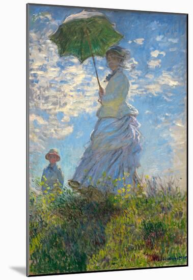 Claude Monet (Camille Monet and son Jean on the hill) Art Poster Print-null-Mounted Poster