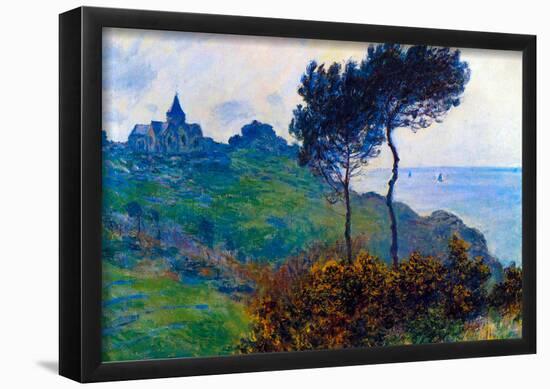 Claude Monet Church at Varengeville Art Print Poster-null-Framed Poster