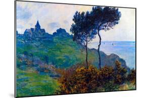 Claude Monet Church at Varengeville Art Print Poster-null-Mounted Poster