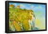 Claude Monet Cliffs Art Print Poster-null-Framed Poster