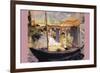 Claude Monet Dans Son Bateau Atelier-Edouard Manet-Framed Art Print
