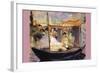 Claude Monet Dans Son Bateau Atelier-Edouard Manet-Framed Art Print