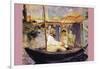 Claude Monet Dans Son Bateau Atelier-Edouard Manet-Framed Art Print