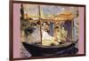 Claude Monet Dans Son Bateau Atelier-Edouard Manet-Framed Art Print