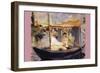 Claude Monet Dans Son Bateau Atelier-Edouard Manet-Framed Art Print