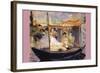 Claude Monet Dans Son Bateau Atelier-Edouard Manet-Framed Art Print