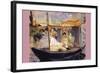 Claude Monet Dans Son Bateau Atelier-Edouard Manet-Framed Art Print