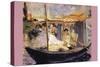 Claude Monet Dans Son Bateau Atelier-Edouard Manet-Stretched Canvas