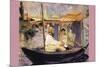 Claude Monet Dans Son Bateau Atelier-Edouard Manet-Mounted Art Print