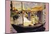 Claude Monet Dans Son Bateau Atelier-Edouard Manet-Mounted Premium Giclee Print