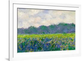 Claude Monet Field of Yellow Irises-Claude Monet-Framed Art Print