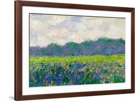 Claude Monet Field of Yellow Irises-Claude Monet-Framed Art Print