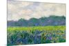 Claude Monet Field of Yellow Irises-Claude Monet-Mounted Art Print