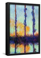 Claude Monet Four Poplars Art Print Poster-null-Framed Poster