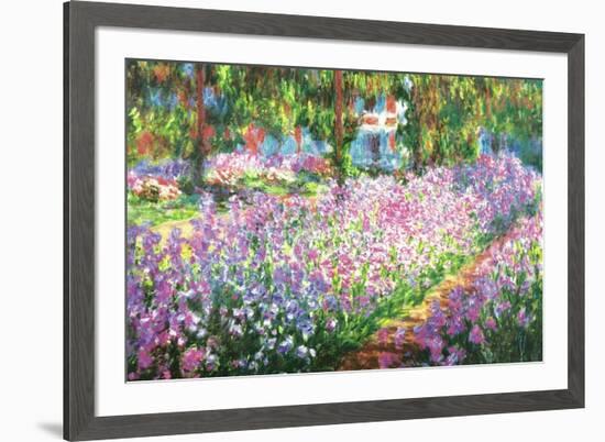 Claude Monet (Garden at Giverny)-null-Framed Art Print