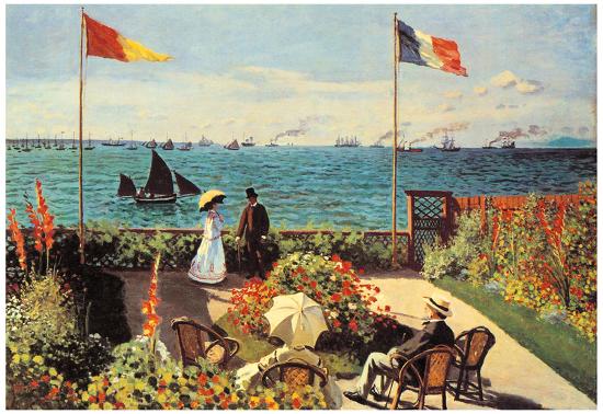 'Claude Monet Garden at Sainte-Adresse Art Print Poster' Prints