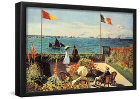 Claude Monet Garden at Sainte-Adresse Art Print Poster-null-Framed Poster