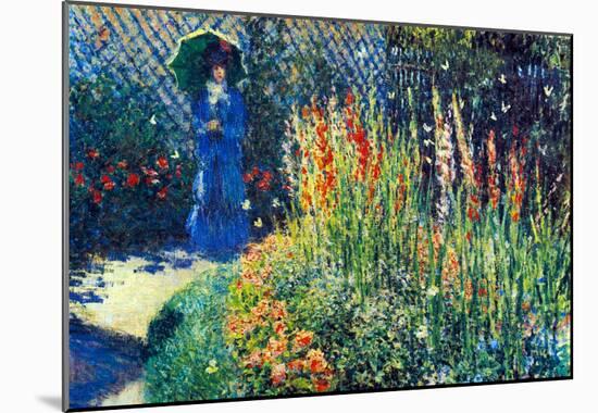 Claude Monet Gladiolas Art Print Poster-null-Mounted Poster