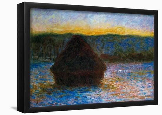 Claude Monet Haylofts Thaw Sunset Art Print Poster-null-Framed Poster