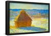 Claude Monet Haystacks in Snow Art Print Poster-null-Framed Poster