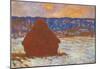 Claude Monet Haystacks Snow Covered the Sky Art Print Poster-null-Mounted Poster