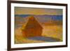 Claude Monet Haystacks Snow Morning-null-Framed Art Print