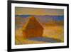 Claude Monet Haystacks Snow Morning-null-Framed Art Print