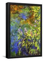 Claude Monet Iris at the Water-Lily Pond 2 Art Print Poster-null-Framed Poster