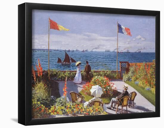 Claude Monet (Jardin a Sainte-Adresse) Art Poster Print-null-Framed Poster