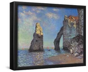 Claude Monet (L'Aiguille and the Porte D'Eval, Etretat) Art Poster Print-null-Framed Poster