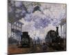 Claude Monet (La Gare St-Lazare, Arrival of a Train) Art Poster Print-null-Mounted Poster