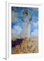 Claude Monet Lady with Umbrella-Claude Monet-Framed Art Print