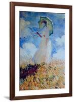 Claude Monet Lady with Umbrella-Claude Monet-Framed Art Print