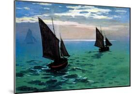Claude Monet Le Havre Exit the Fishing Boats from the Port Art Print Poster-null-Mounted Poster