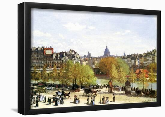 Claude Monet Le Quai du Louvre Art Print Poster-null-Framed Poster