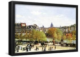 Claude Monet Le Quai du Louvre Art Print Poster-null-Framed Poster