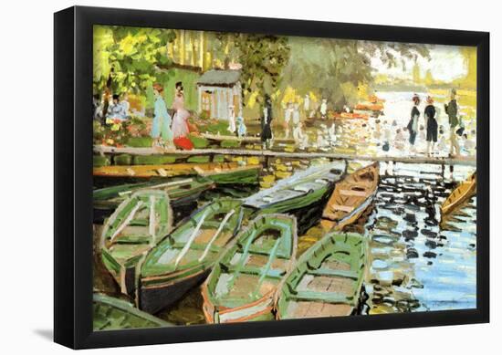 Claude Monet Les Bain de la Grenouillere Art Print Poster-null-Framed Poster