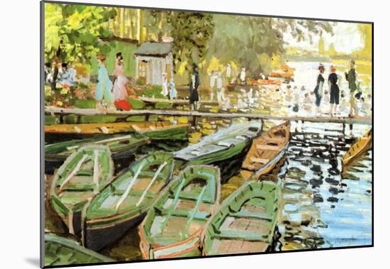 Claude Monet Les Bain de la Grenouillere Art Print Poster-null-Mounted Poster