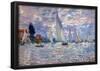 Claude Monet Les Barques Art Print Poster-null-Framed Poster