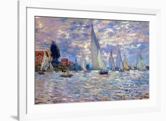 Claude Monet Les Barques-Claude Monet-Framed Art Print