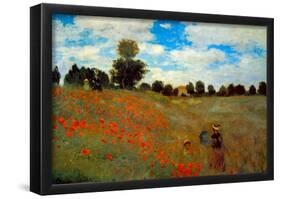 Claude Monet Les Coqueliquots Art Print Poster-null-Framed Poster