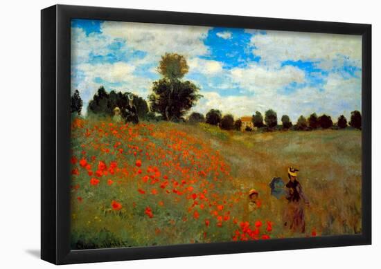 Claude Monet Les Coqueliquots Art Print Poster-null-Framed Poster