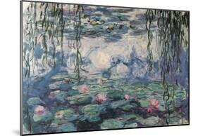 Claude Monet Nympheas Water Lilies Art Print Poster-null-Mounted Poster