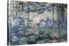 Claude Monet Nympheas Water Lilies Art Print Poster-null-Stretched Canvas